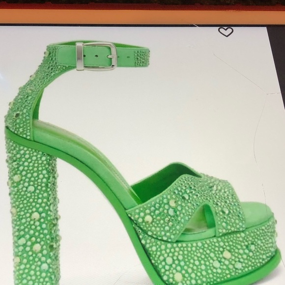 Alexander McQueen Crystal Platform sandals 135mm ! Stunning jade green !! - Picture 3 of 11